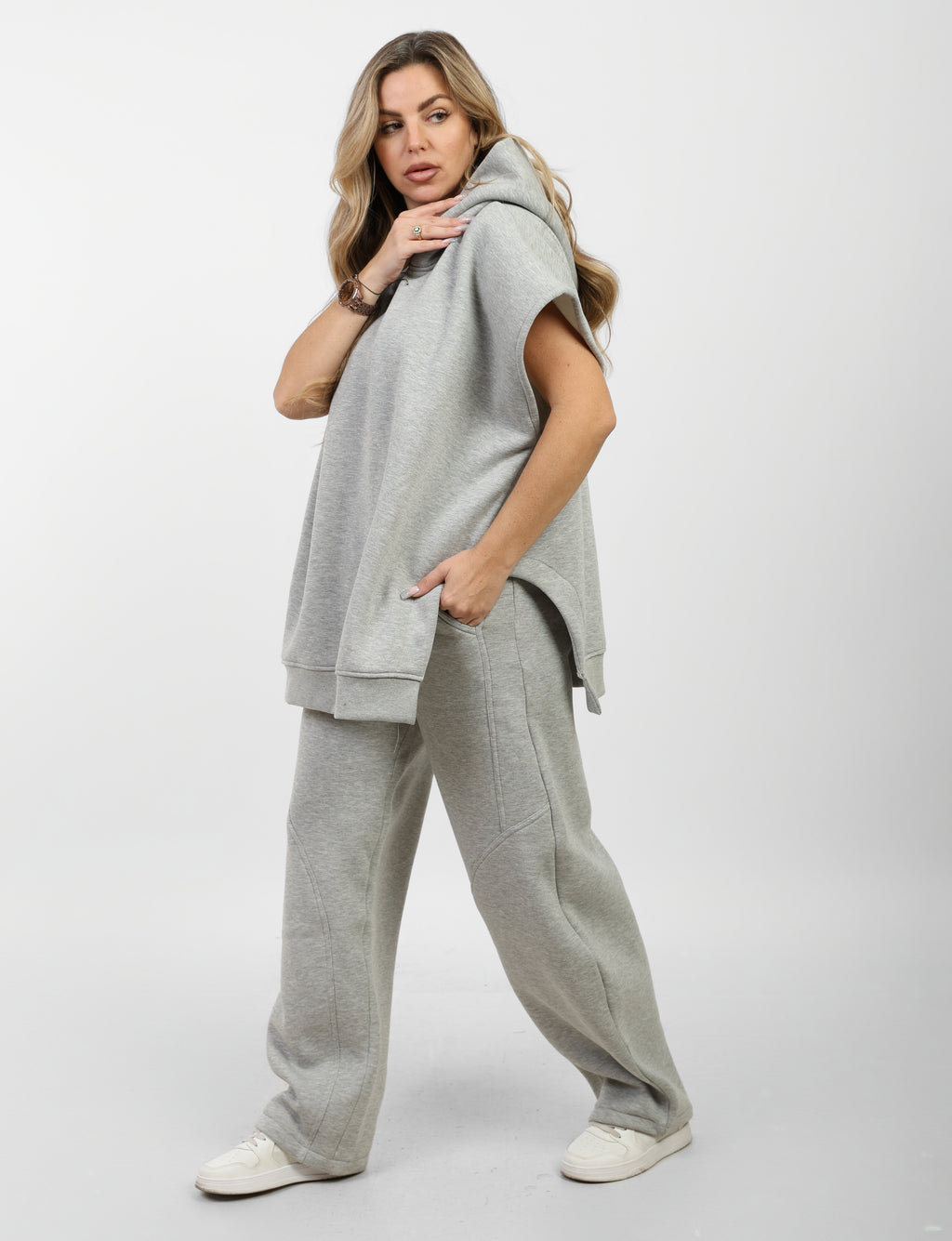 Sleeveless Edgy Sweatshirt