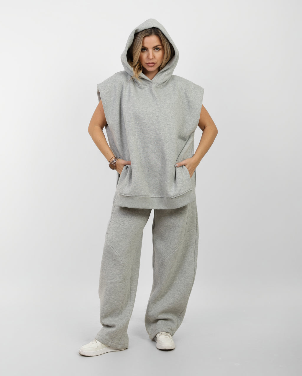 Sleeveless Edgy Sweatshirt