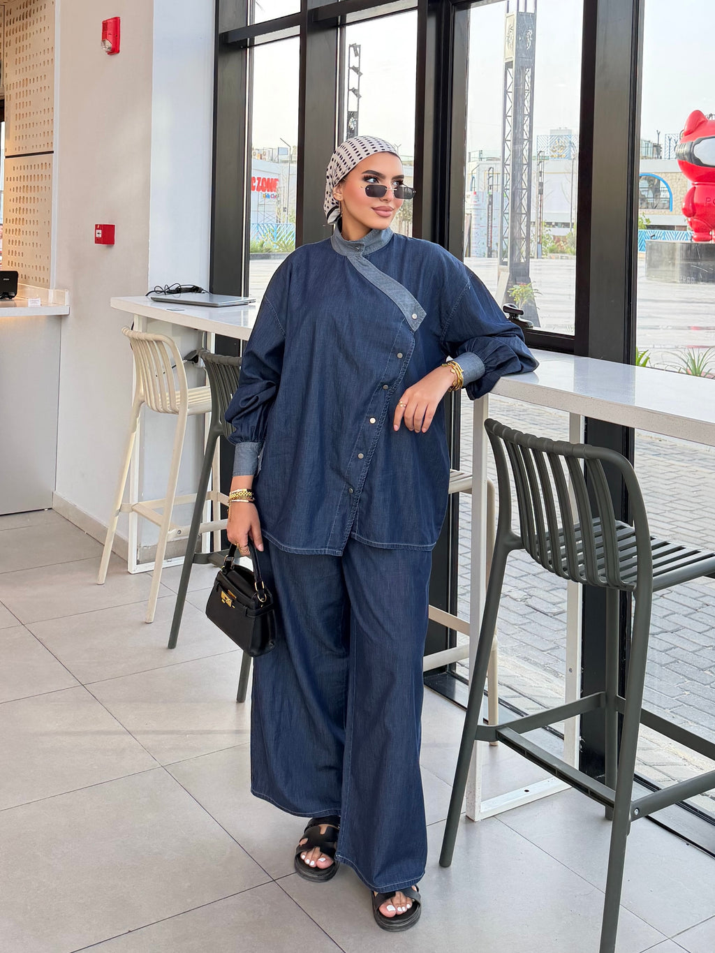 Denim Shift Set