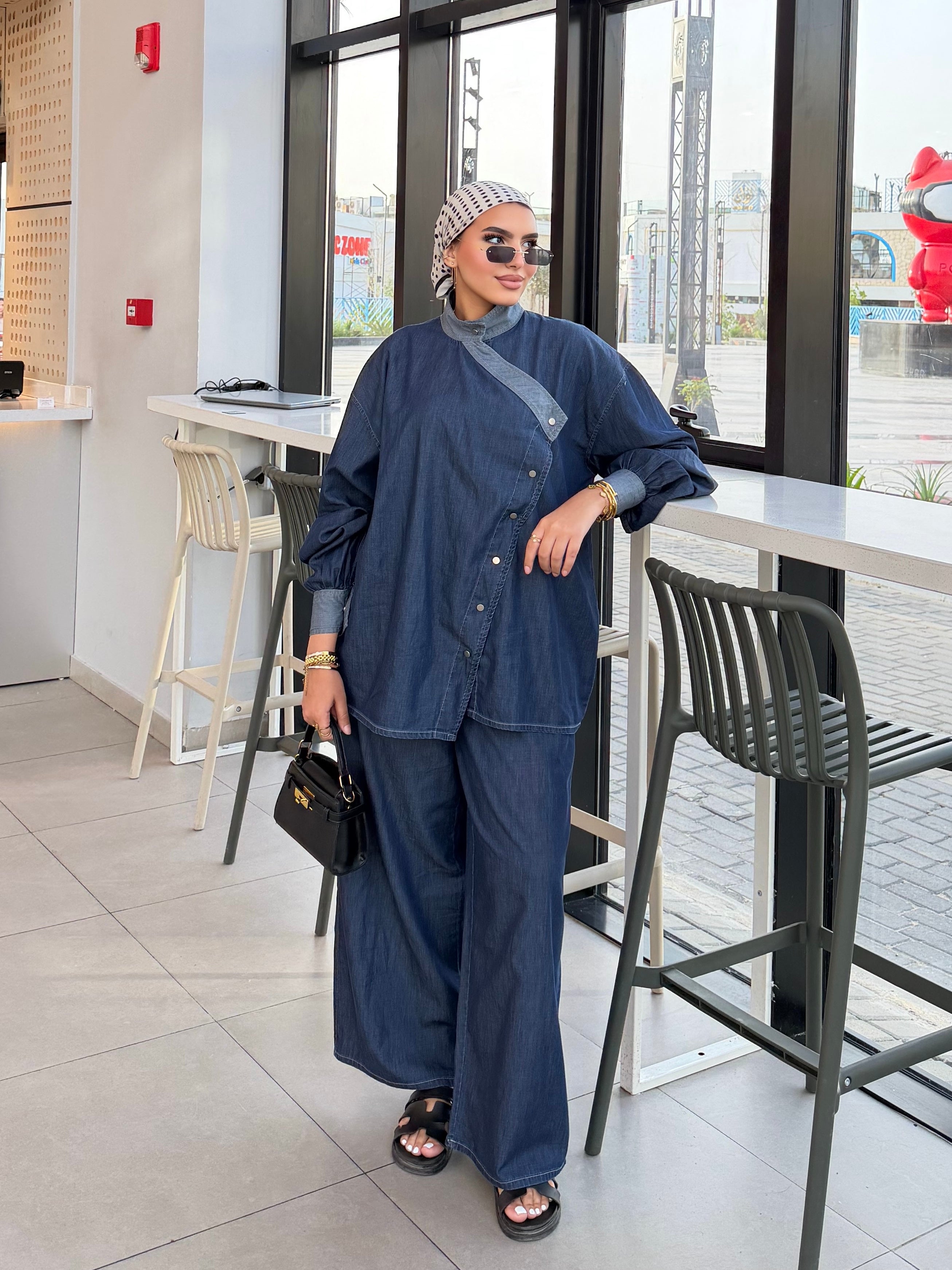 Denim Shift Set