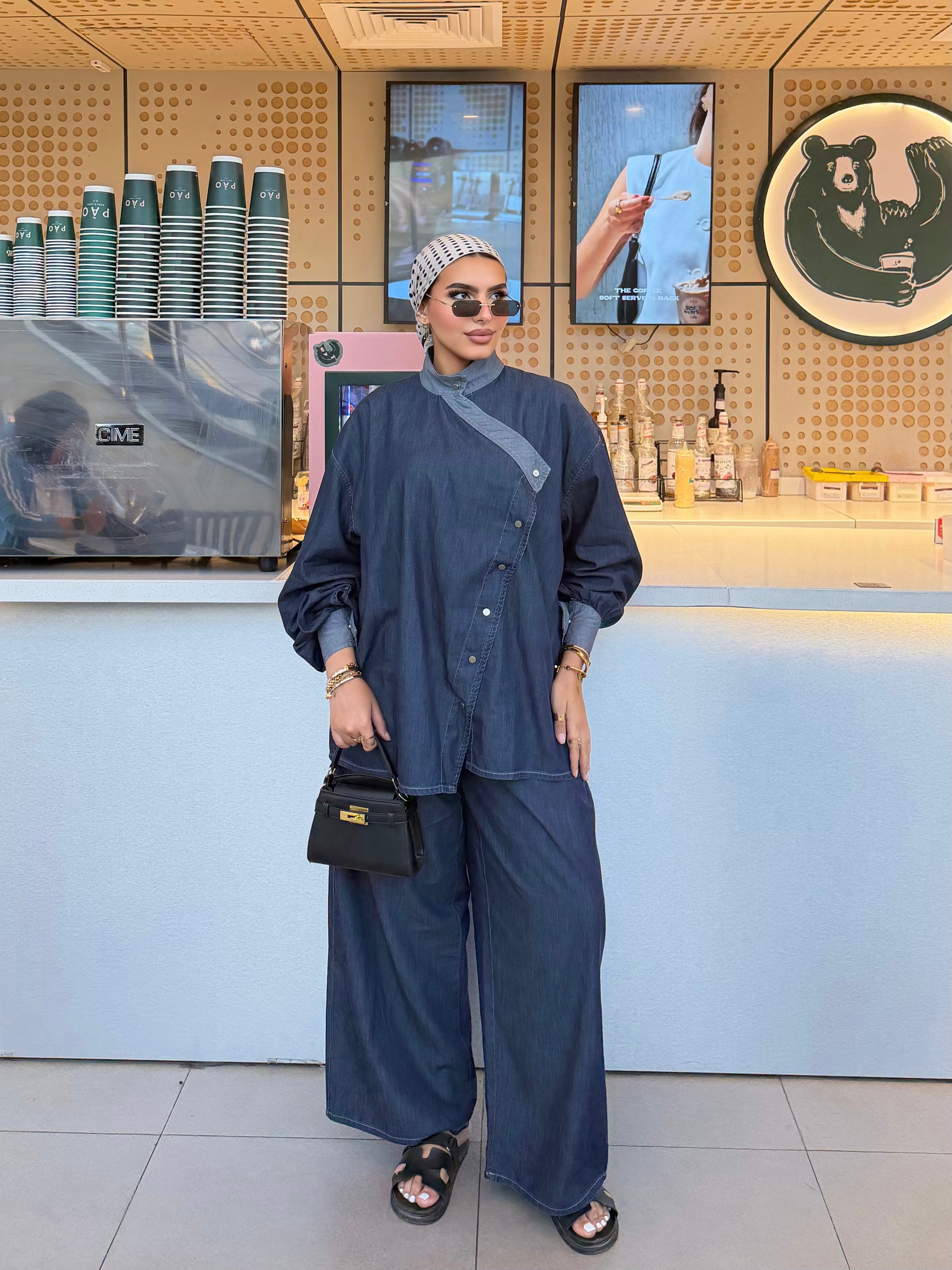 Denim Shift Set