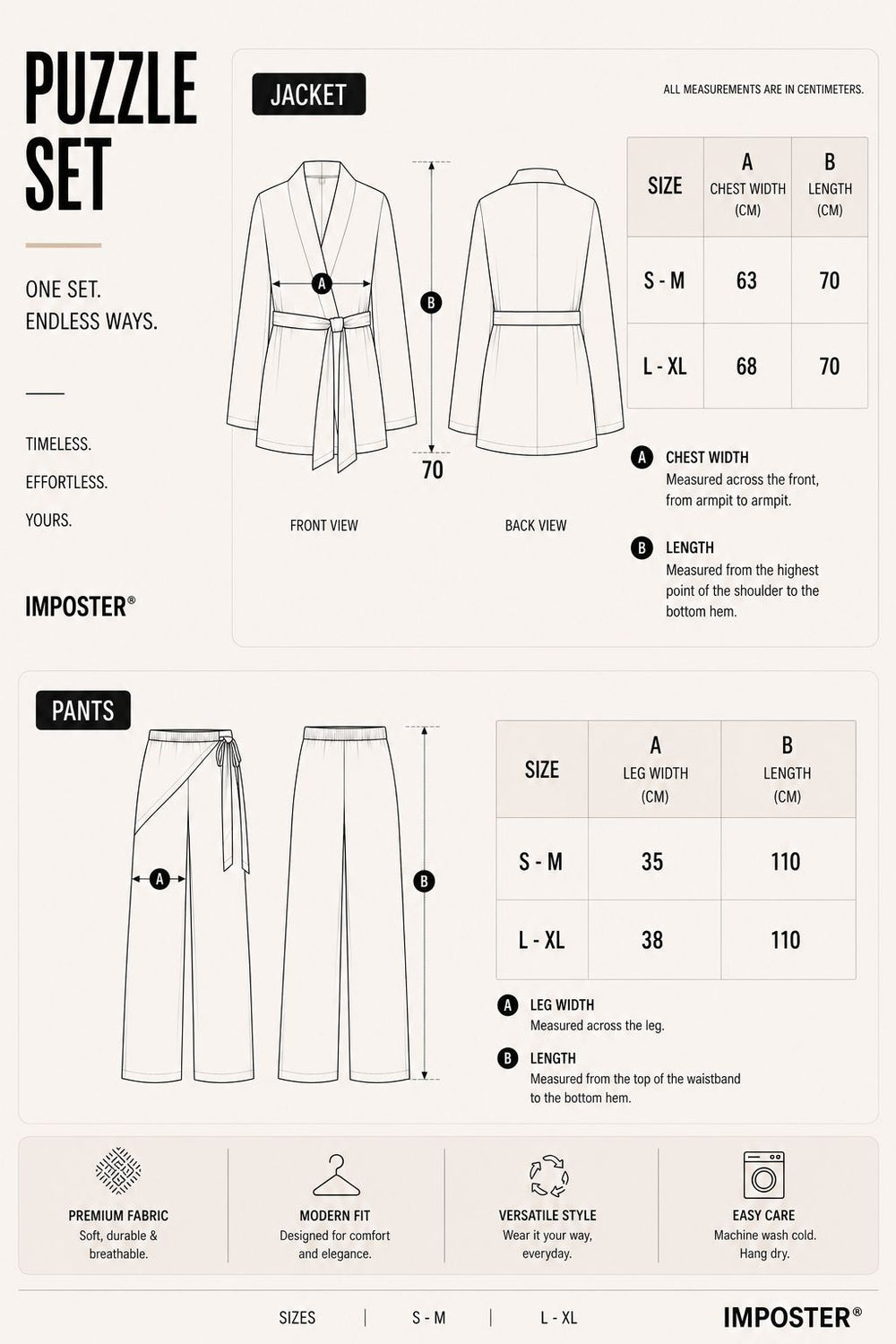 Size chart 1